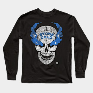 Stone Cold Steve Austin Blue Smoke Skull Long Sleeve T-Shirt